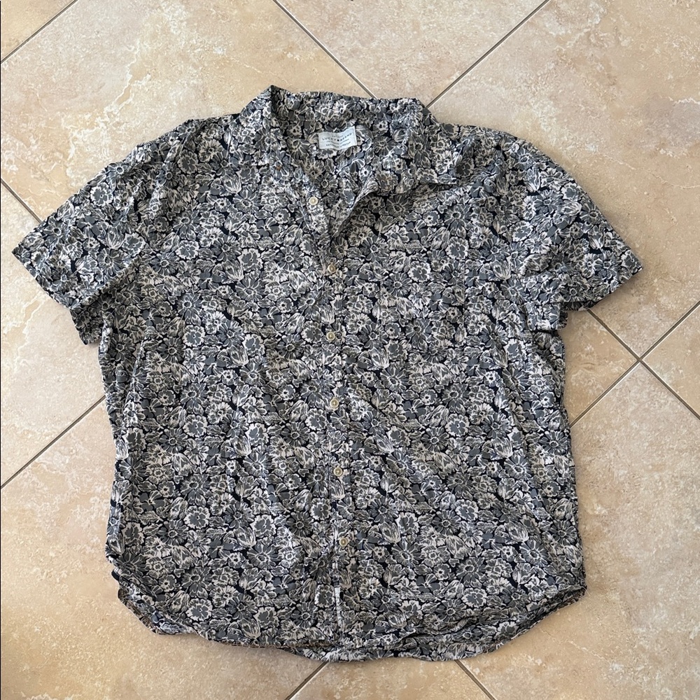 Lucky Brand Black and White Patterned Shirt